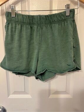 PINK Victoria’s Secret Green Cotton Lounge Shorts with Pockets, Size Small